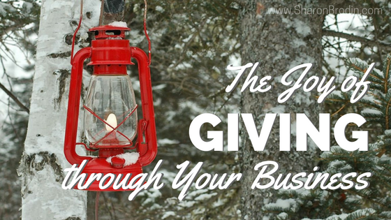 joy of giving through your business