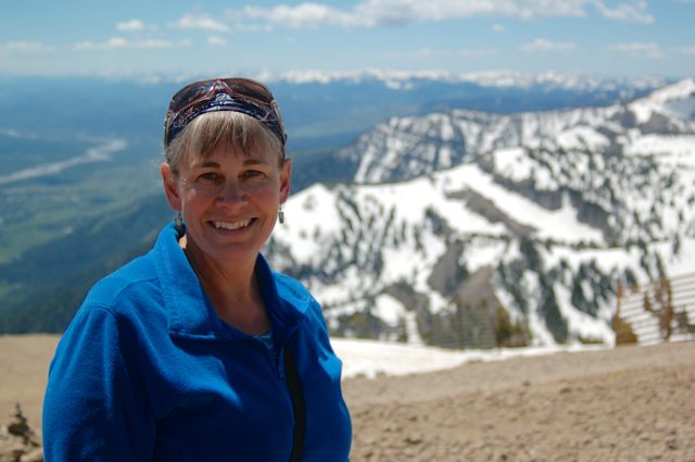 sharon brodin in the Grand Teton mountains